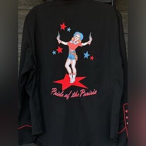 VTG Scully Western Shirt Pride Of The Prairie Pearl Snap Buttons Women’s Size L